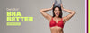 Hero banner Woman wearing a red bra holding a silver sequin bag with 'bendon BRA BETTER REWARDS' text.