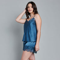 Model wears Eve Cami & Short in STARGAZER. On body side view