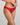 Model wears Sofia Bikini in SALSA. On body side view