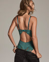 Margot Estelle Bodysuit in MEDITERRANEA. Flat lay back view