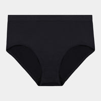 Seamless Full Brief in BLACK. Flat lay front view