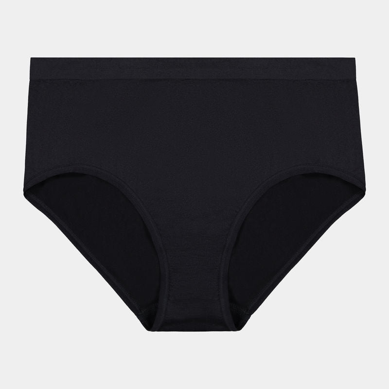 Seamless Full Brief in BLACK. Flat lay front view