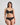 Juniper Underwire Bra in BLACK. Flat lay back view