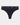 Cotton And Lace Thong in BLACK. Flat lay front view