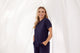 Sleep-Talk Short Sleeve Top in NIGHT SKY. Feature shot