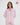 Model wears Hearts In Cabana Long Sleeve Pj Top in MINI HEART PRINT. On body front view