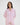 Model wears Hearts In Cabana Long Sleeve Pj Top in MINI HEART PRINT. On body front view