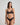 Ava Rose Underwire Bra in BLACK. Flat lay back view