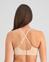 Comfit Collection Wire Free Front Opening Bra in LATTE. Flat lay back view