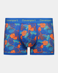 Bodyfit Mens Trunk in PALM LEAF PRINT. Flat lay front view