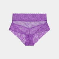 Lace Full Brief in AMETHYST ORCHID. Flat lay front view