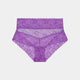 Lace Full Brief in AMETHYST ORCHID. Flat lay front view