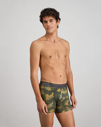 Everyday Active Mens Trunk in KOMBU CAMO. Flat lay back view