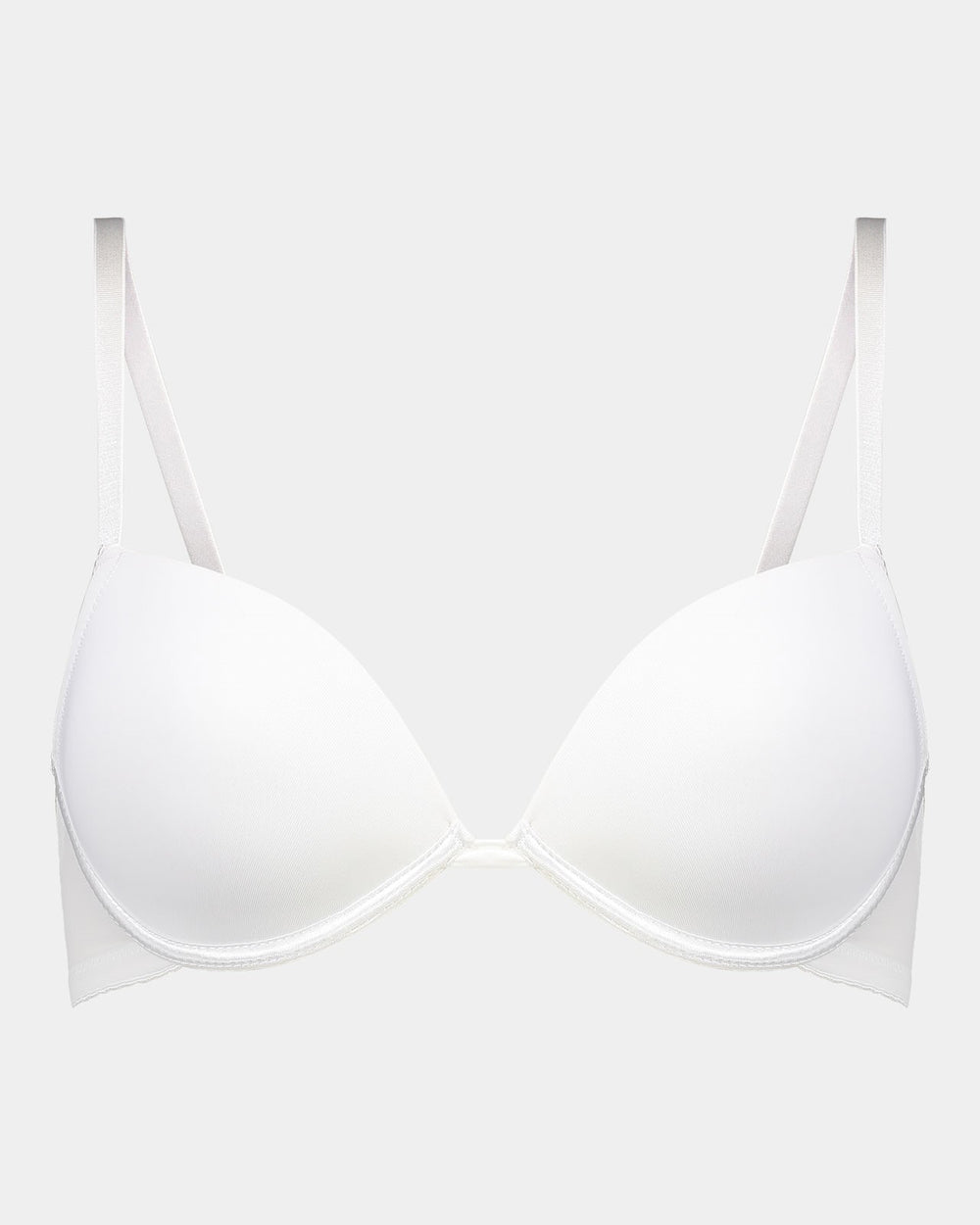 Body Basics Contour Bra in WHITE. Flat lay front view
