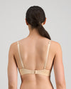 Model wears Simply Seamless Wire Free Bra in Nude. On body back view