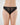Model wears Embrace Bikini in BLACK. On body front view