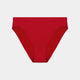 Seamless High Cut Brief in LIPSTICK RED. Flat lay front view