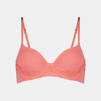 Simply Me Contour Bra in SHELL PINK. Flat lay front view
