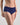 Model wears Extra-Ordinary Full Brief in Medieval Blue. On body side view