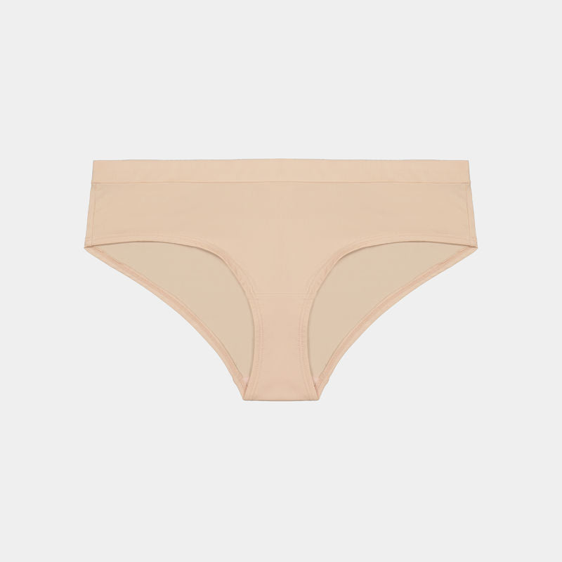 Rebecca High Waisted Brief in CAMEO ROSE. Flat lay front view