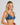 Model wears Weightless Form Contour Bra in BLUE WING TEAL. On body side view