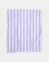 Model wears BB Stripe Wash Bag in STRIPE. On body back view