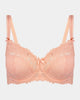 Alice Underwire Bra in PEACH BUD. Flat lay front view