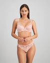 Adoration Underwire Bra in SILVER PINK. Feature shot