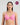 Model wears Lightweight Underwire Bra in BUBBLEGUM PINK. On body front view