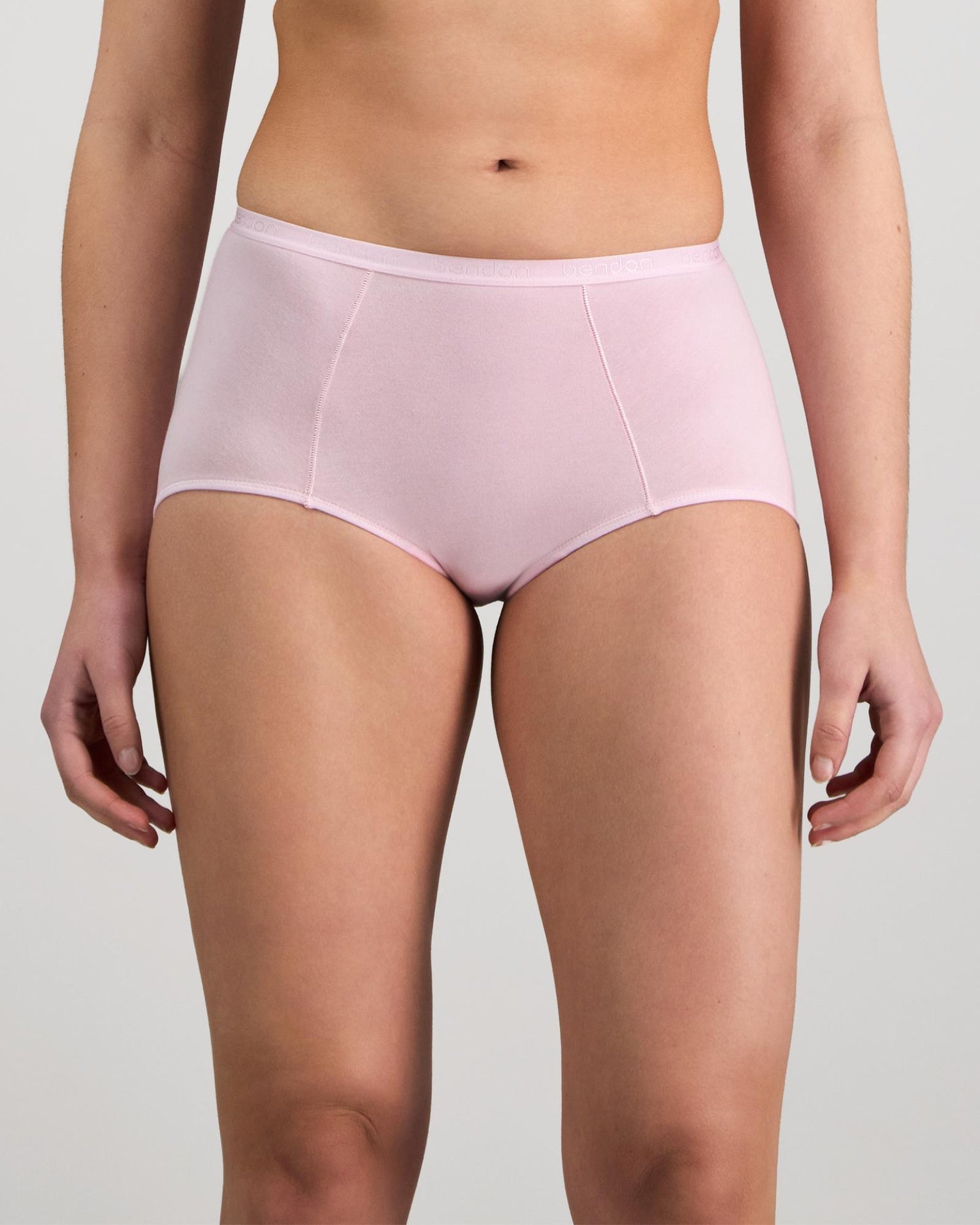 Model wears Body Cotton Full Brief in FESTIVAL BLOOM. On body front view