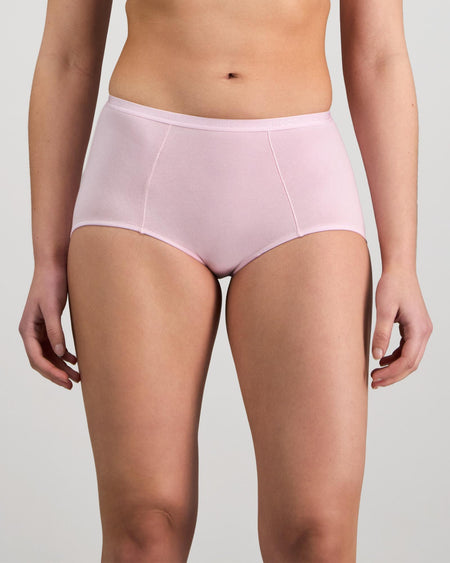 Model wears Body Cotton Full Brief in FESTIVAL BLOOM. On body front view