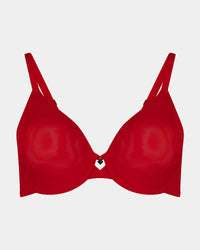 Lightweight Underwire Bra in SALSA. Flat lay front view