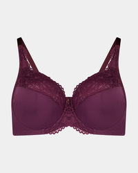 Laurel Underwire Bra in FIG. Flat lay front view