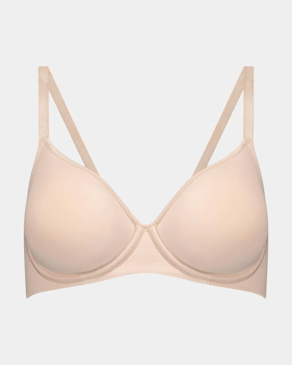 Flawless Form Contour Bra in LATTE. Flat lay front view