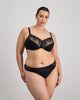 Coral Underwire Bra in BLACK. Feature shot