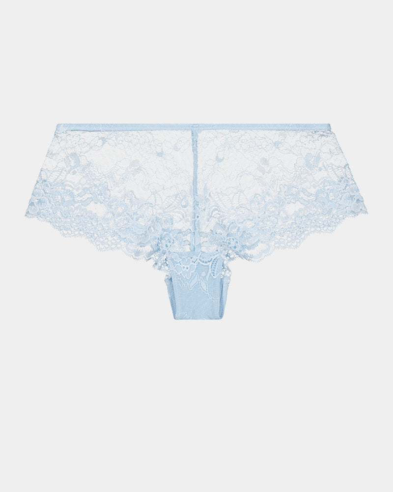 My Fit Lace Brazilian in OMPHALODES. Flat lay front view