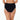 Model wears Cotton Logo Full Brief in BLACK. On body back view