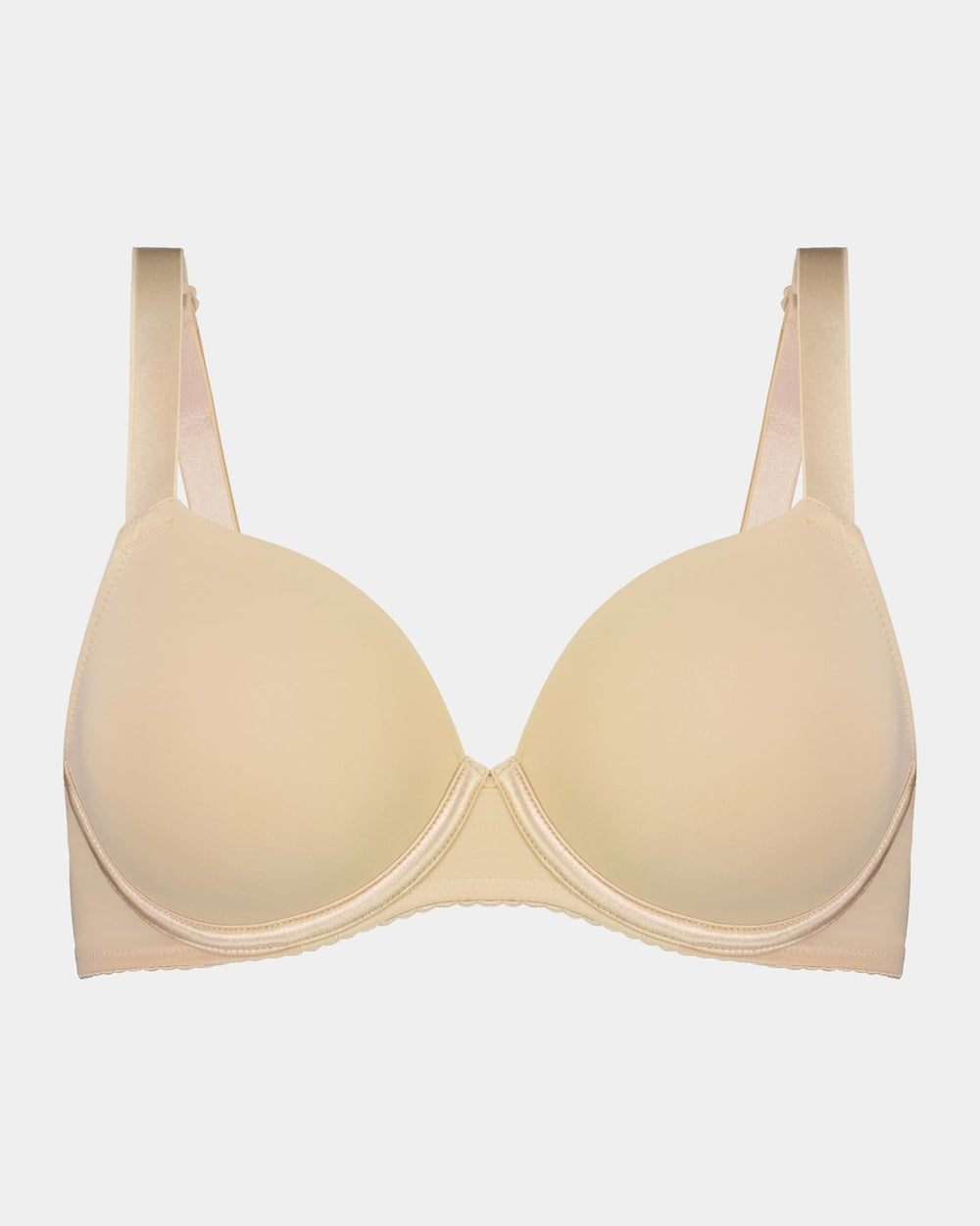 Model wears Body Basics Contour Bra in AMERICAN NUDE. On body front view