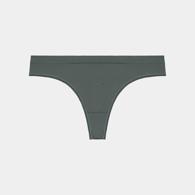 Seamless Thong in URBAN CHIC. Flat lay front view