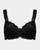 Twilight Express Underwire Bra in BLACK. Flat lay front view