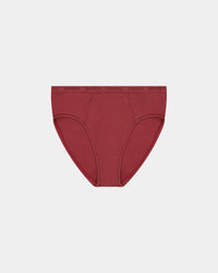 Body Cotton Bikini in OXBLOOD RED. Flat lay front view
