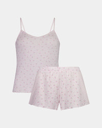 Smoothie Cami & Short in FESTIVAL BLOOM. Flat lay front view