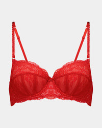 Sofia Underwire Bra in SALSA. Flat lay front view
