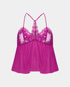 Eva Jean Camisole in FANTASY FUCHSIA. Flat lay front view