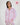 Model wears Dolce Long Pj in PINK MARLE. On body front view