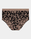 Seamless Jacquard Full Brief in LEOPARD LOVER. Flat lay front view