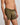 Model wears Bamboo Mens Trunk in DARK OLIVE. On body side view