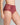 Model wears Embrace Full Brief in OXBLOOD RED. On body side view