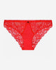Delightfully So Bikini in SALSA. Flat lay front view