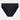 Seamless High Cut Brief in BLACK. Flat lay front view